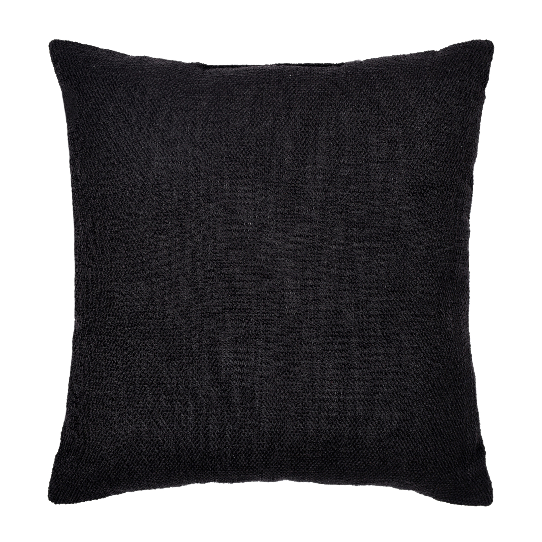 Mainstays 18" x 18" Decorative Throw Pillow, Solid Black Texture Polyester