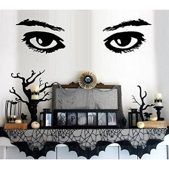 HALLOWEEN DECOR ~ Eyes #2 ~ HALLOWEEN: WALL OR WINDOW DECAL, 9" x 35"  THESE ARE NOT WINDOW CLINGS