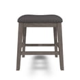 thumbnail image 2 of Caity Counter Height Stool Set of 2, Gray Wood Frame, Cushioned Seat, 2 of 5