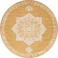 thumbnail image 2 of Rugs.com Eden Collection Rug – 8 Ft Round Yellow Medium Rug Perfect For Kitchens, Dining Rooms, 2 of 9
