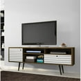 thumbnail image 2 of Bowery Hill Mid-Century Wood TV Stand for TVs up to 65" in Brown/White, 2 of 9