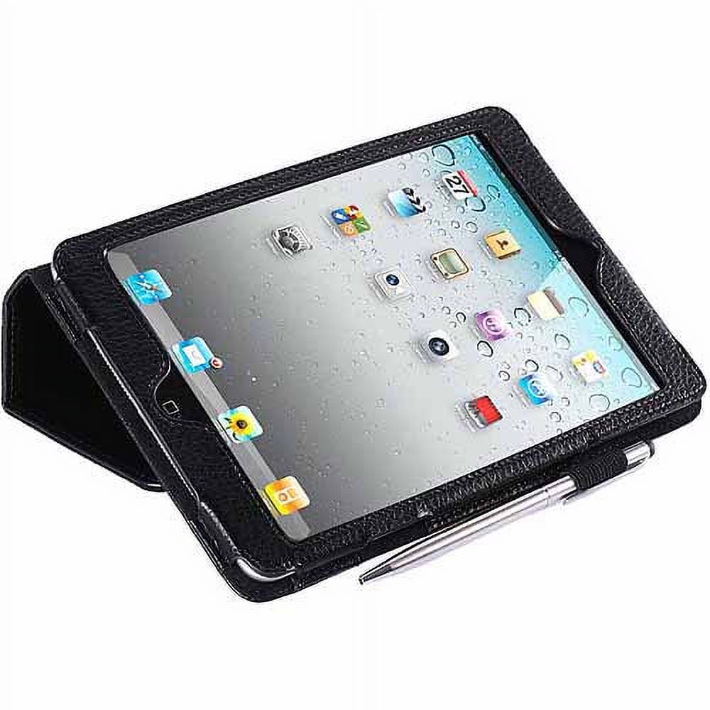 i-Blason Slim Book - Flip cover for tablet - synthetic leather - black - image 4 of 6