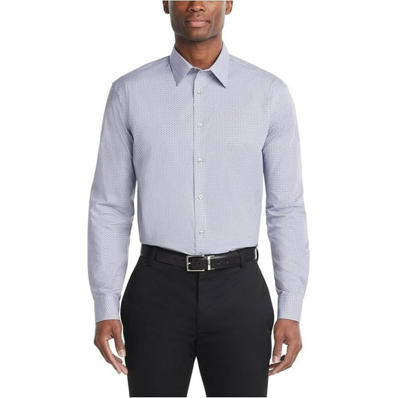 Calvin Klein Men's Regular Fit Stretch Dress Shirt Amethyst 15.5 32/33 B4HP