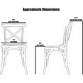 thumbnail image 3 of 2xhome Walnut Mid Century Modern Farmhouse Cross Back Chair With X Back Assembled Solid Real Wooden Frame Antique Style Dining Chair Side Armless For Accent Kitchen Task Work Desk, Set of 1, 1 piece, 3 of 9