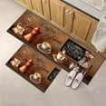 thumbnail image 6 of Coffee Kitchen Rug 2 Piece Set, Farmhouse Style Decor Kitchen Floor Mat, Absorbent and Non-Slip Washable Runner Rug, Coffee Vintage Kitchen Decoration 17 * 30+17 * 47 Inches, 6 of 6