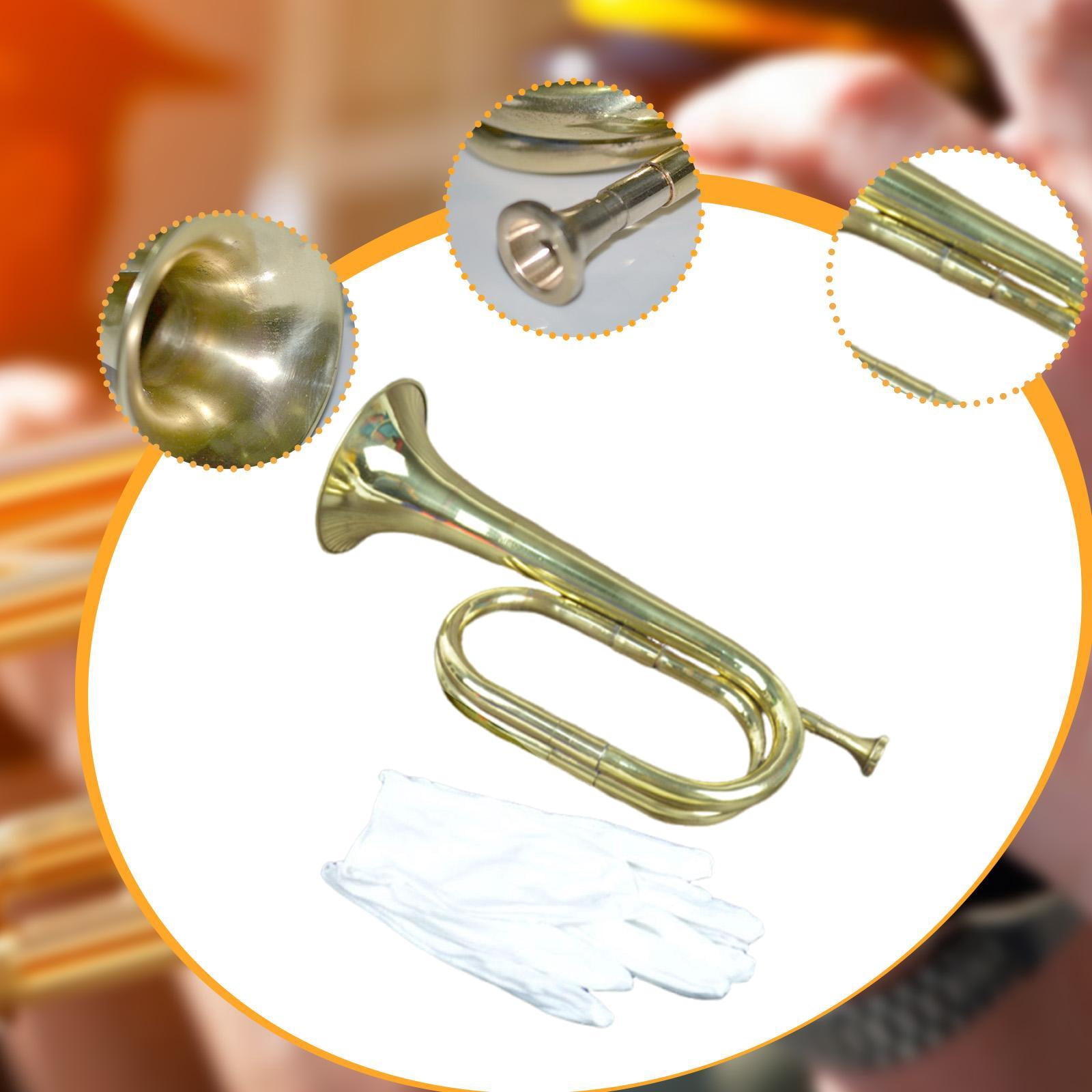 JWQFBC Trumpet Bugle Lightweight Retro Brass Instrument Cavalry Trumpet for Beginner