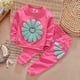 thumbnail image 2 of Sudadera Para Niños Pequeños, Bebés, Niños Y Niñas, Jersey Con Estampado De Margaritas, Conjunto De Pantalones Con Pétalos, Trajes, Rosa Fuerte Odeerbi LM103-667, 2 of 9