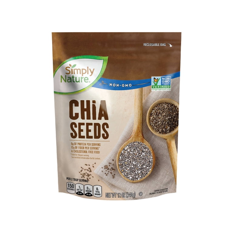 Simply Nature, Chia Seeds, 12oz, Organic, Plant-Based - Walmart.com