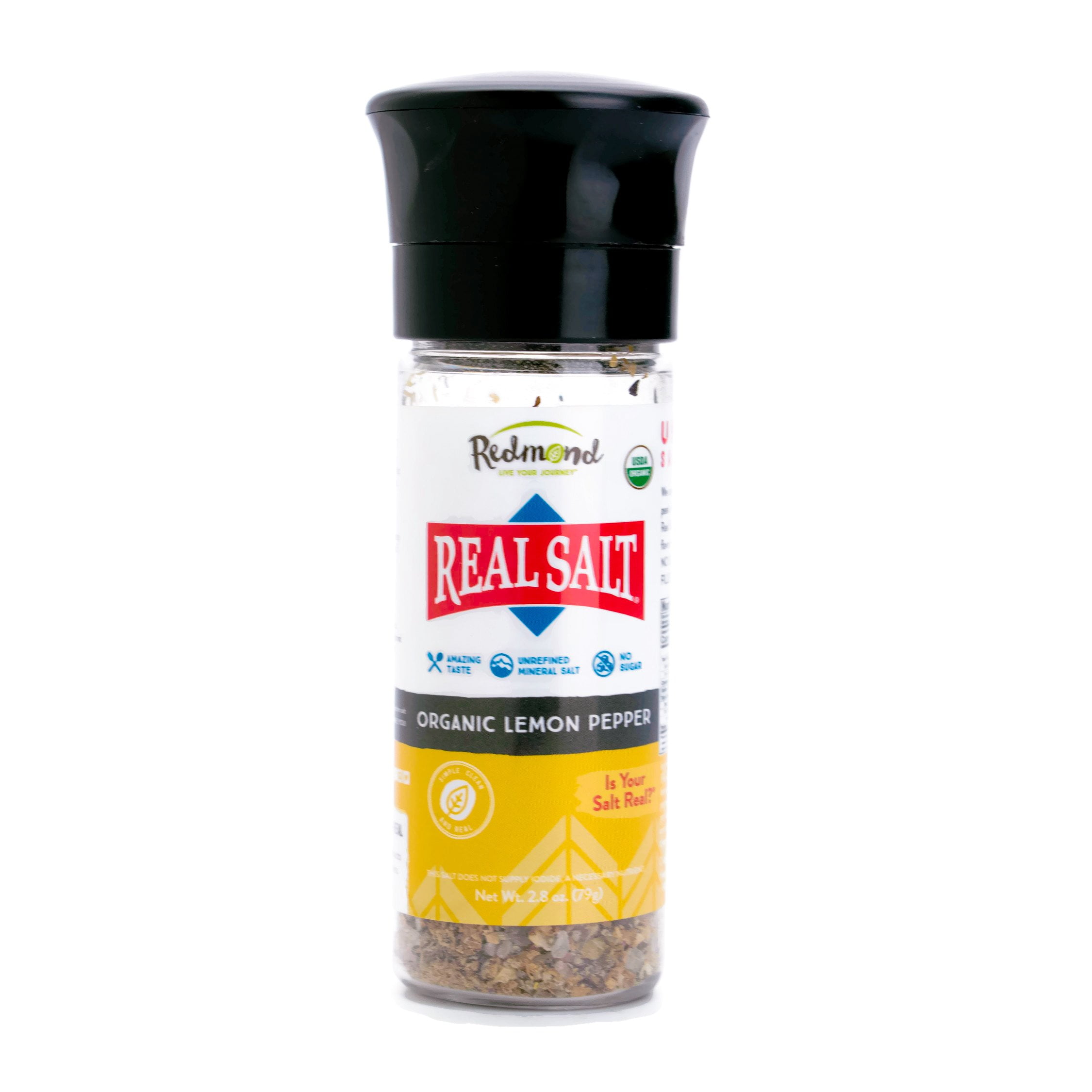 Redmond Real Sea Salt Natural Unrefined Organic Gluten Free, Coarse Salt with Coarse Grinder