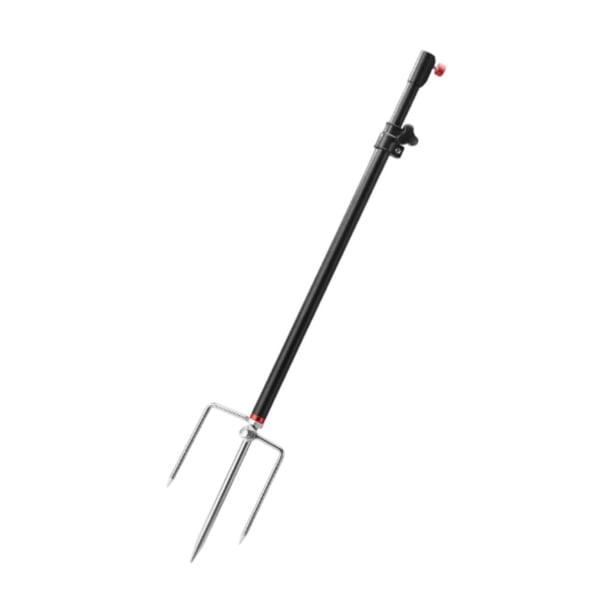 Soporte para caña de pescar para suelo, multifuncional, resistente, ajustable, portátil y estable. Negro