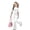 F-502White, variant on ZHOGXU Big Kids Girls Outfit Bow Printed Short Sleeve Round Neck Top And Flare Pants Two Piece Comfortable Fashion Sets For Daily Wear Beige 9-10 Years