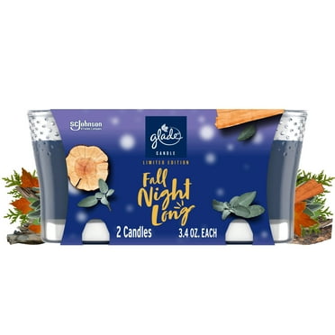 Glade Candle, Infused with Essential Oils, Fall Night Long Scent, 2 Count