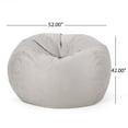 thumbnail image 3 of GDF Studio Lynnex Modern Microfiber 5 Foot Bean Bag, Light Gray, 3 of 7