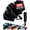 A. Black, variant on Inverted Windproof Umbrella, Large, , Light, Portable, Automatic Reverse Folding Rain Umbrella, Durable Grip, Fits & Backpack