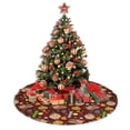 thumbnail image 4 of XMXY Halloween Christmas Tree Skirt, Hand Drawn Flat Christmas Pattern Holiday Party Indoor Decorations Ornaments, 30" Inch, 4 of 9