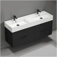 thumbnail image 7 of Nameeks Derin-5618-W-2 Derin 54" Wall Mounted Double Basin Vanity Set - White, 7 of 7