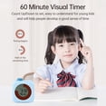 thumbnail image 2 of TFixol Pink Mechanical Visual Timer with 60-Minute Countdown, Snooze Function, One-Touch Off, 12/24 Hour Clock for Kids' Learning & Kitchen Time Management (Batteries Not Included), 2 of 6