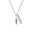 thumbnail image 2 of Delight Jewelry Silvertone 3-D Feather Silvertone Always My Sister Bar Charm Necklace, 23", 2 of 4
