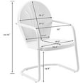 thumbnail image 6 of Home Square 2 Piece UV-resistant Metal Patio Chair Set in White, 6 of 6