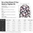 thumbnail image 4 of KLL Leaves Flower Print Men's Women’s UPF 50+ Sun Protection Outdoor Hoodie Jacket Long Sleeve Fishing Hiking Performance Shirt-Large, 4 of 6