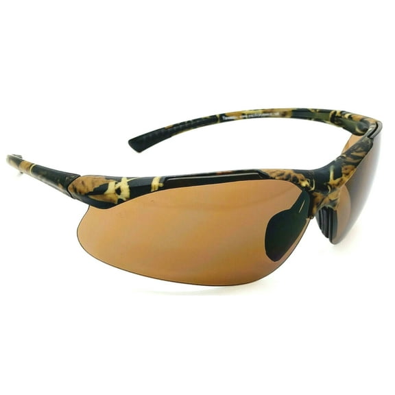 Shooter's Edge Tango Z87.1 Safety Shooting Glasses Matte Camo Frame W/ Brown Lens