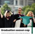 thumbnail image 2 of CSChome Bachelor Cap Unisex Graduation Hat - Tassel Pendant Solid Color Classic Flat Top, 2 of 7