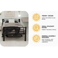 thumbnail image 2 of Black Detachable Bunk Bed - Twin Size Space-Saving Bunk Frame with Guardrails, 2 of 8
