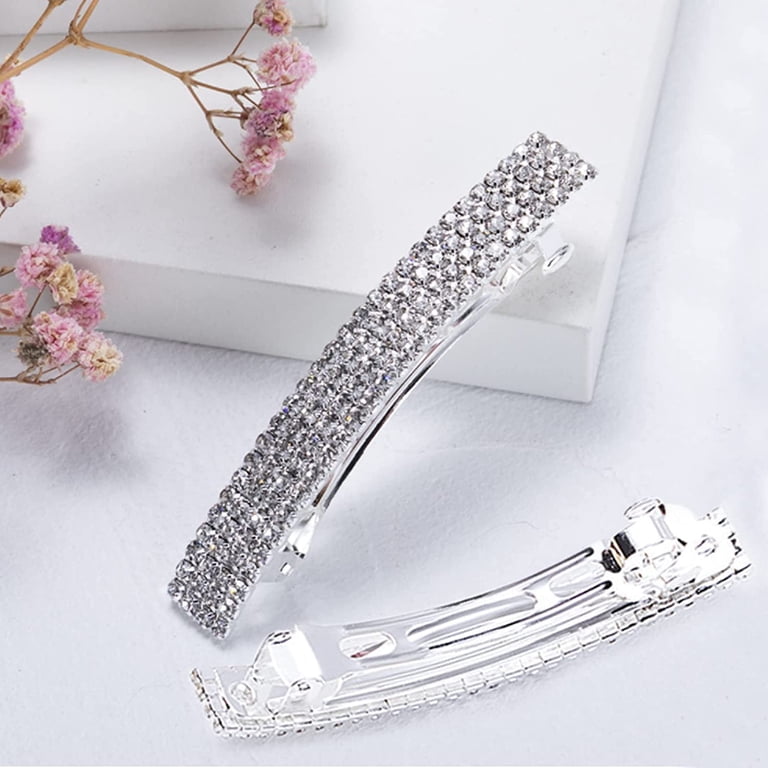 Crystal Hair Barrette 2 Pcs Sparkly Rhinestone Crystal Hair  display picture 3