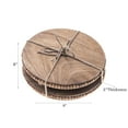 thumbnail image 3 of Set Of 2 Mango Wood Beaded Round Trivet, 3 of 3