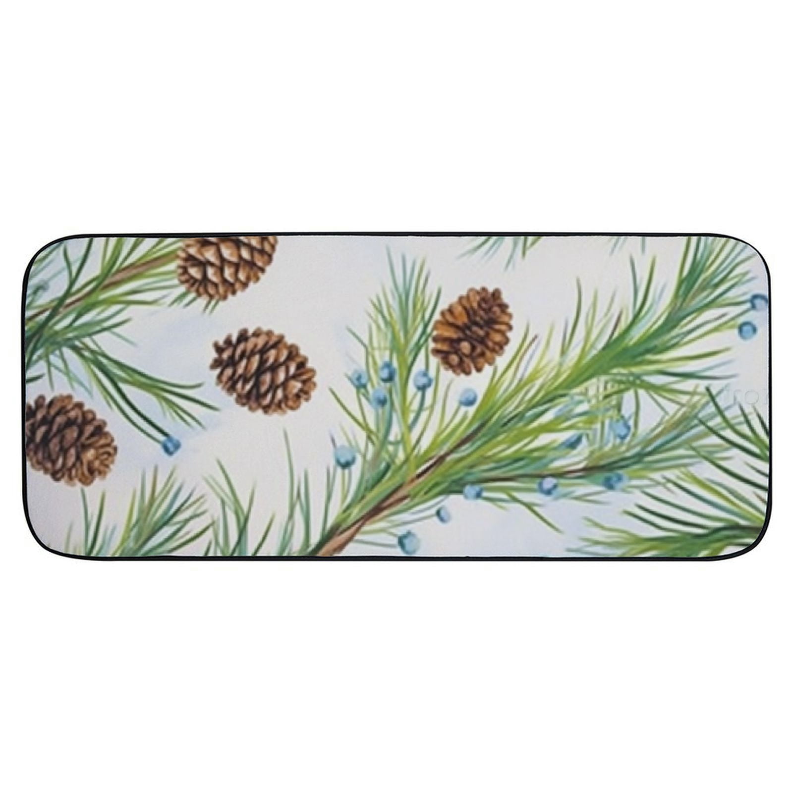 Qinduosi Mats, Christmas Doormat, Front Back Mat Rubber Backing, Non Slip, Indoor &amp; Outdoor, Waterproof, Use for Entry, Patio, Areas 19.68*47.24 in