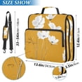 thumbnail image 2 of FORMRS Zipper Binder with Shoulder Strap 2-inch Ring 500 Sheet Capacity File Bag, White Flowers, 2 of 5