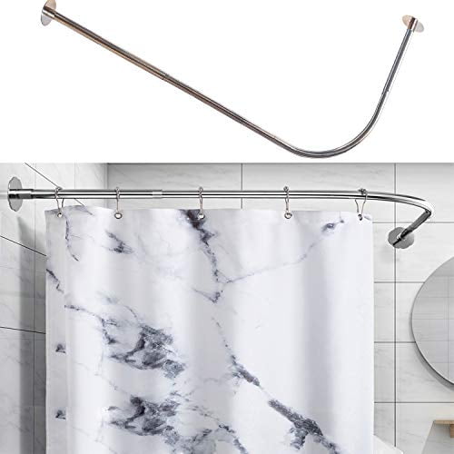 Tanxih Corner Shower Curtain Rod Adjustable Stainless Steel L Shaped Rack Drill Free Install For Bathroom Bathtub Clothing 27 55 39 37 X 65 Com Tanxih Corner Shower Curtain Rod Adjustable Stainless Steel L Shaped Rack Drill Free Install For Bathroom Bathtub Clothing 27 55 Inch 39 37, L Shower Curtain Rod