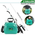 thumbnail image 3 of XZKING Battery Powered Sprayer 2 Gallon, Powerful Electric Sprayer with 3 Mist Nozzles, Rechargeable Handle, Retractable Wand, Garden Sprayer with Adjustable Shoulder Strap for Lawn,Garden,Cleaning, 3 of 9