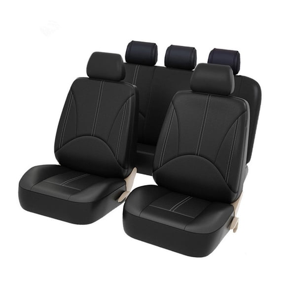 Protector Car Seat Covers Universal Breathable Leather Seat Protector Full Set Automobile Interior Accessories For Car SUV Vehicle