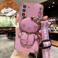thumbnail image 3 of Hello Kitty Holder Bracelet Strap Lanyard Plating Phone Case For Samsung Galaxy A53 A73 A13 A23 A33 A12 A22 A32 A52 A52S A72 A04, 3 of 5
