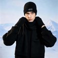 thumbnail image 2 of 2 Piece Winter Beanie Hat Scarf Set for Men and Women, Knitted Fleece Lined Hats thermal Long Scarf, 2 of 5