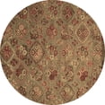 thumbnail image 1 of Ahgly Company Indoor Round Abstract Brown Contemporary Area Rugs, 7' Round, 1 of 4