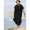 thumbnail image 6 of SUN CUBE Surf Poncho Changing Robe with Hood, Thick Quick Dry Microfiber Wetsuit Changing Towel for Surfing Beach Swim Outdoor Sports Men, Absorbent Wearable Towel Cover Up with Pocket, Black, 6 of 7