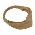 thumbnail image 6 of Unique Bargains Button Stripe Elastic Headwrap 1 Pc Khaki, 6 of 6