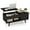Black, variant on Costway Lift Top Coffee Table with Storage Hidden Compartment Cabinet & Open Shelf Natural