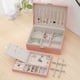 thumbnail image 5 of Joyero para mujer, joyero de viaje de piel sintética, joyero pequeño, joyero para niña, joyero para anillos, pendientes, pulseras y collares, 5 of 7
