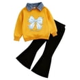 thumbnail image 1 of Caqnni Girl Loungewear Set Cozy Polo Neck Sweatshirt and Flared Pants for Spring Fall Weather Two-Piece Comfort Set(Sky Blue,3-4 Years), 1 of 9