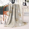 thumbnail image 2 of Dog Paw Footprint Blanket,Comfortable Soft Flannel Throw Blanket,All Season,Warm Lightweight Blankets for Sofa Bed Couch Living Room Chair,60"x80"(150x200cm), 2 of 4