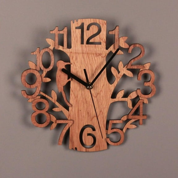 Wall Clock Tree Shape Silent Non Ticking Clock for Office Living Room Bedroom Decor