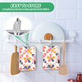 thumbnail image 4 of Yayeee Pot Holders Kitchen Heat Resistant with Pocket 7"x9.8" Cotton Oven Cooking Hot Pads, Purple Retro Flower, 4 of 7