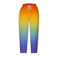 thumbnail image 4 of QATAINLAV Plus Size Capris for Women 2025 Summer Beach Casual Drawstring Capri Pants Trendy Gradient Color Straight Leg Cropped Trousers with Pockets Multicolor 3XL Gifts for Girls, 4 of 6