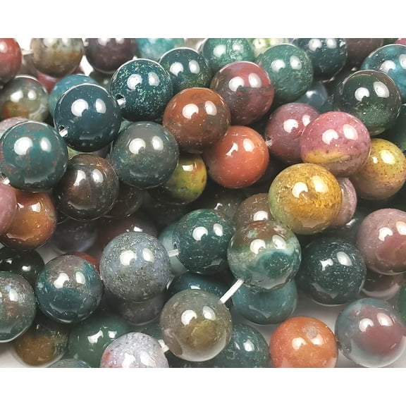 8mm Bloodstone Smooth Round Beads Genuine Gemstone Natural Jewelry Making
