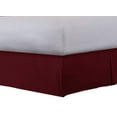 thumbnail image 2 of The Great American Store- 600 TC 100% Natural Cotton, Pleated Style Bed Skirt with 26 Inch Drop (Twin Size, Solid Burgundy) -Easy Fit Dust Ruffle, Covers Bed Legs & Frame, 2 of 4