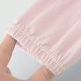 thumbnail image 4 of ZACPNCV Boys Girls Long Bloomers Cotton Harem Pants for Kids Elastic Waist Jogger Pants Solid Lounge Trousers Summer Clothes Pink 3-4 Years, 4 of 7