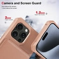 thumbnail image 6 of Allytechgroup for Apple iPhone 16 Pro Wallet Case Cover, Slim Fit Shockproof Phone Case with Card Holder, Magnetic Closure Premium PU Leather and PC Material for Women Men, Rosegold, 6 of 8